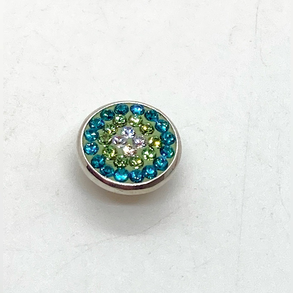 Kameleon Sterling Silver Green Sparkle Swarovski Crystal JewelPop Jewel Pop
